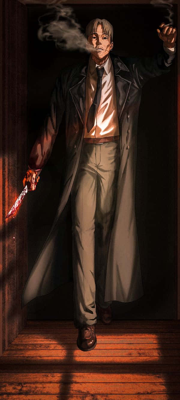 Kishibe De Chainsaw Man En Postura Intimidante Fondo de pantalla