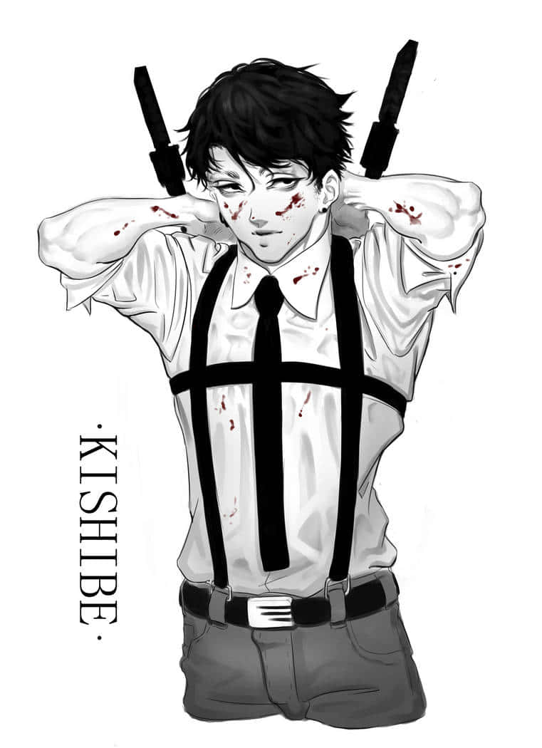 Kishibe De Chainsaw Man En Pose Relajada Fondo de pantalla