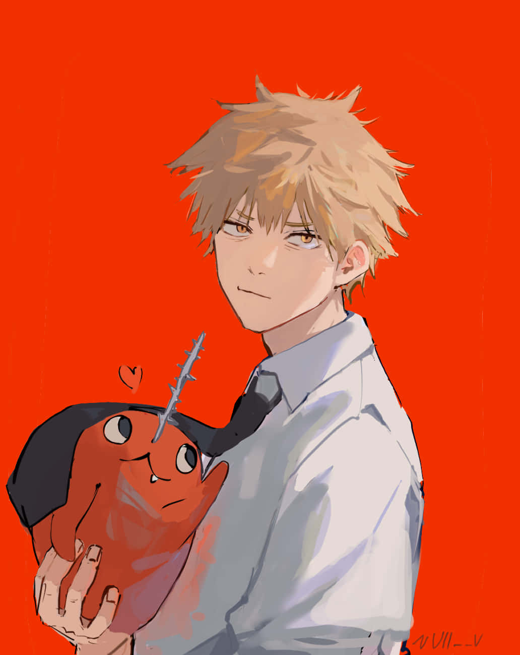 A Boy Holding A Red Stuffed Animal