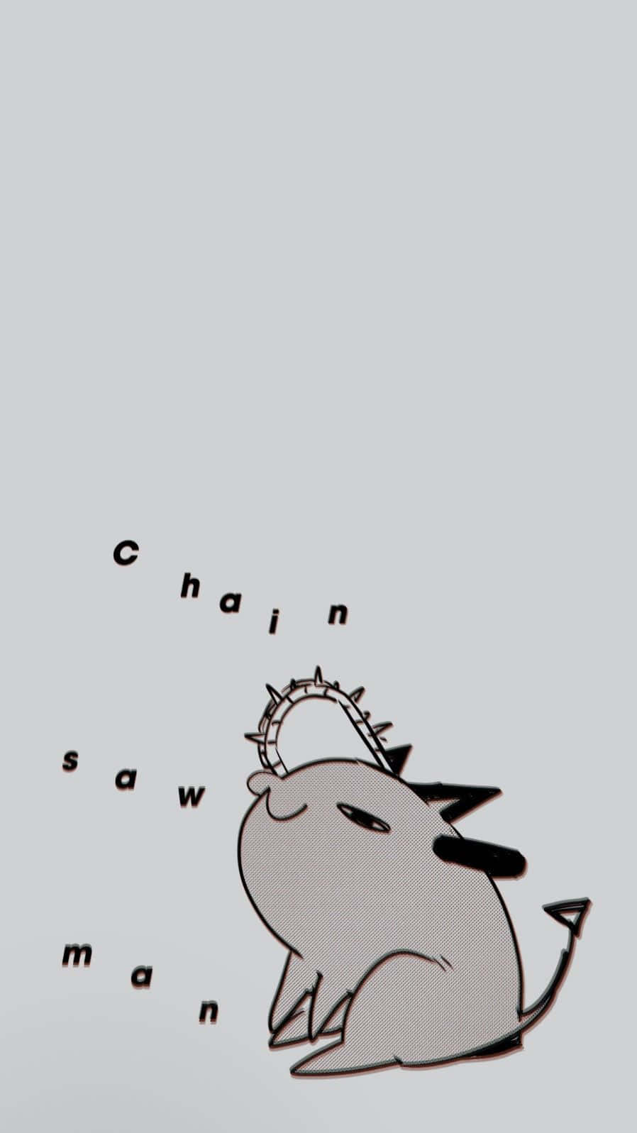 Arte Simple De Chainsaw Man Y Pochita Fondo de pantalla