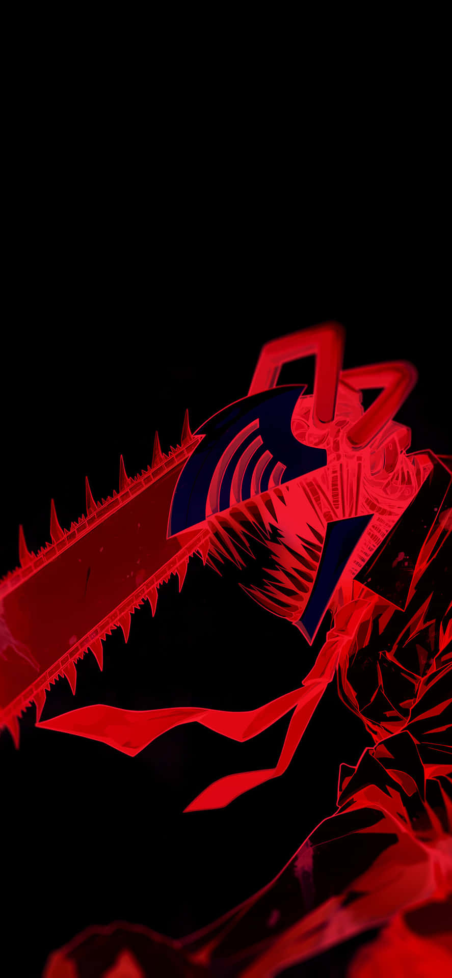 Chainsaw Man Red Abstract Arti Phone Wallpaper Wallpaper