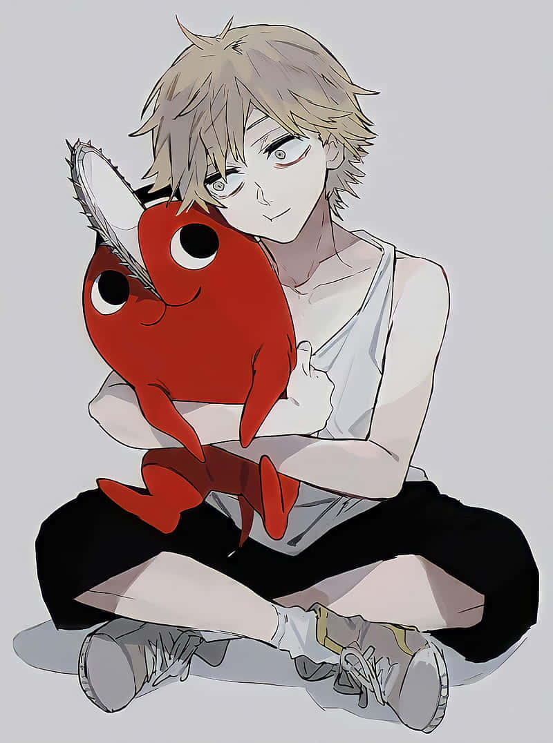 Ilustración De Chainsaw Man Y Pochita Fondo de pantalla