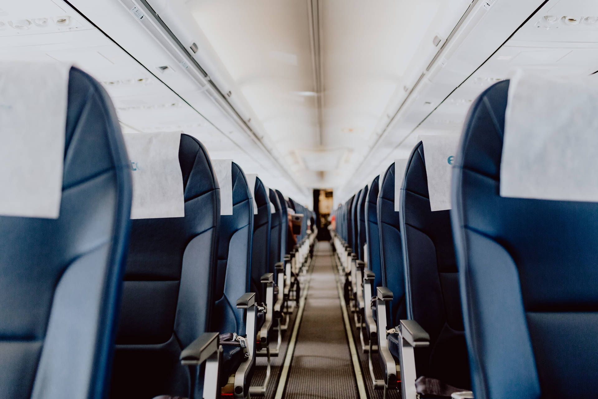 Chairs Inside Airplane 4K Wallpaper