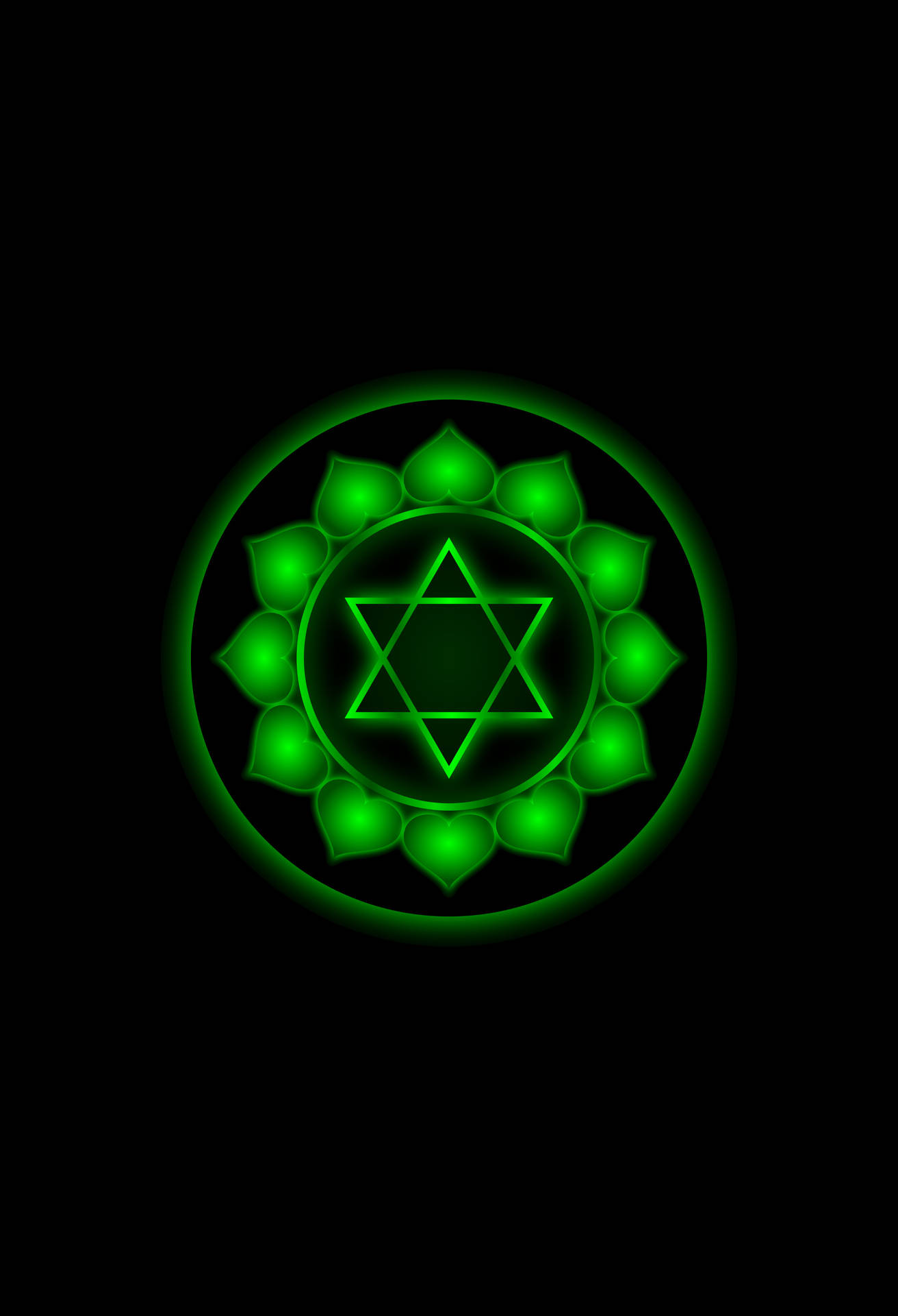 Green Circle Chakra Wallpaper