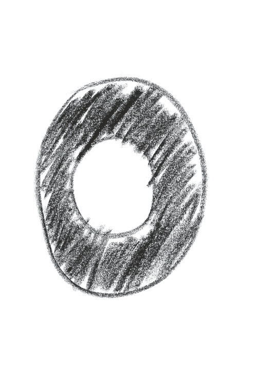 Chalk Drawn Letter O PNG