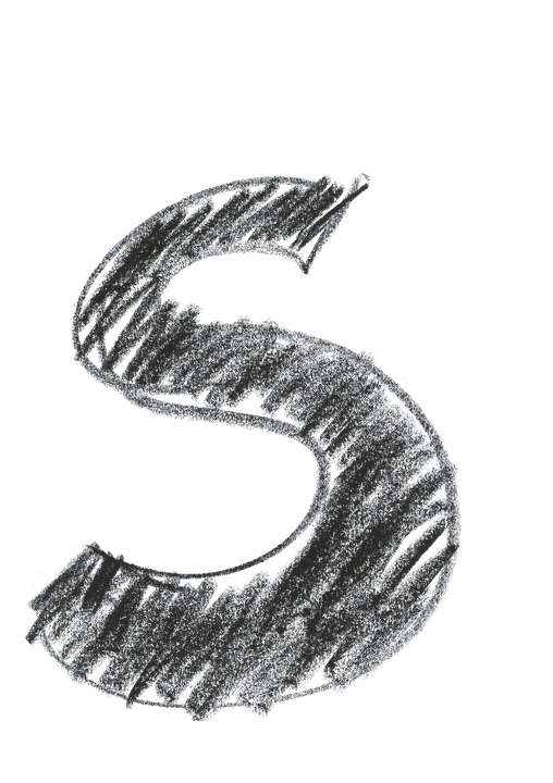 Chalk Drawn Letter S PNG