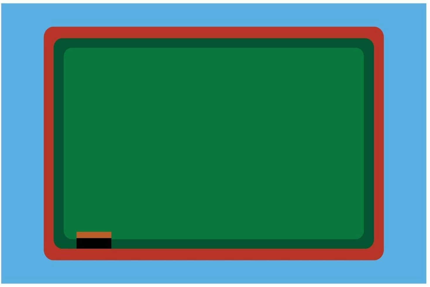 A Blackboard With A Square Frame On A Blue Background