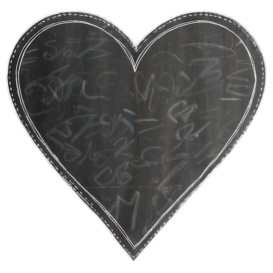 Chalkboard Heart Clipart Png 05252024 PNG