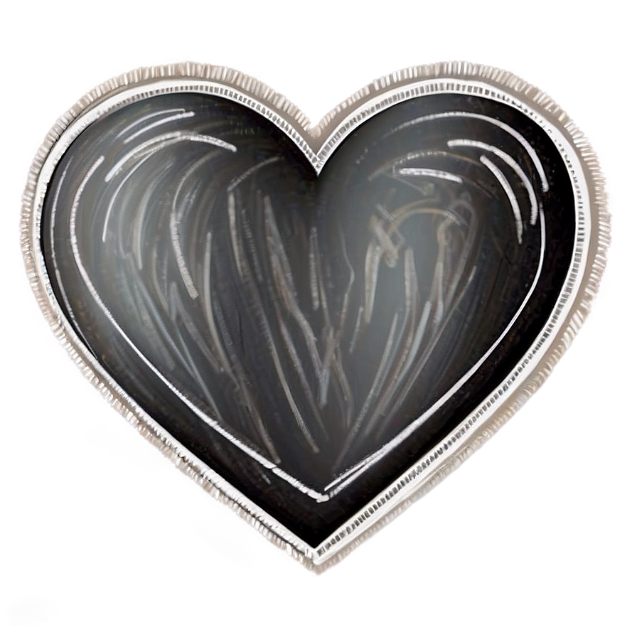 Chalkboard Heart Clipart Png Adx91 PNG