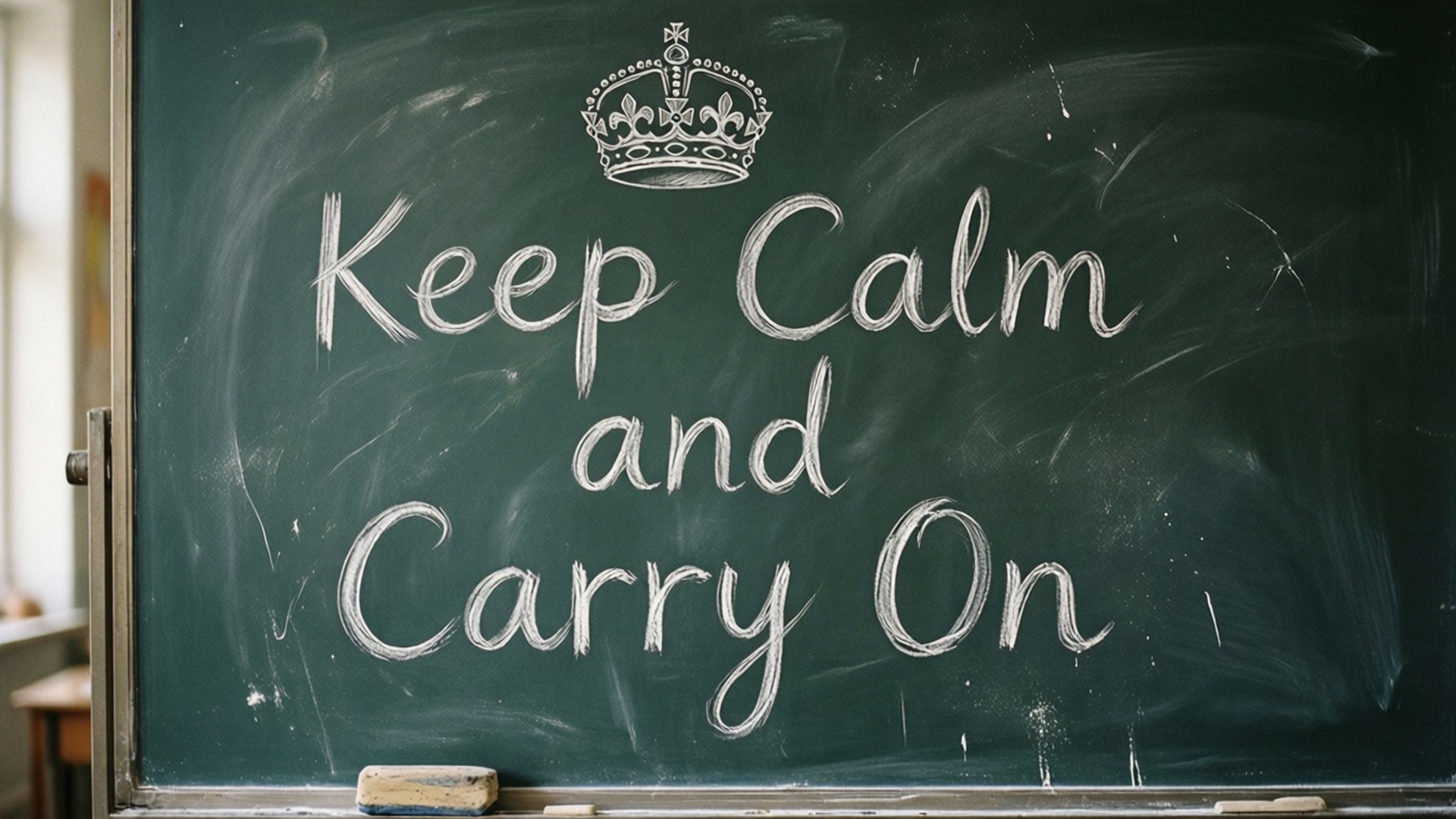 Chalkboard Keep Calm Papéis de Parede