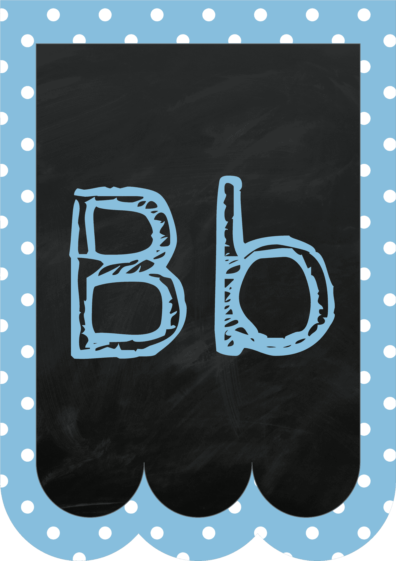 Chalkboard Letter B Illustration PNG