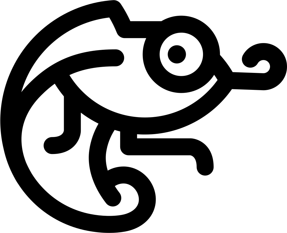 Chameleon Outline Artwork PNG