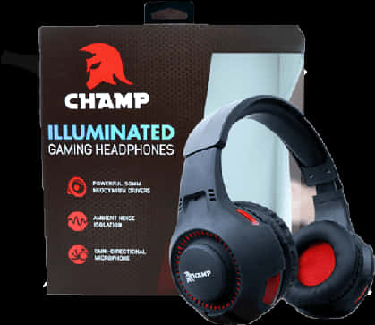 Champ Illuminated Gaming Headphones PNG