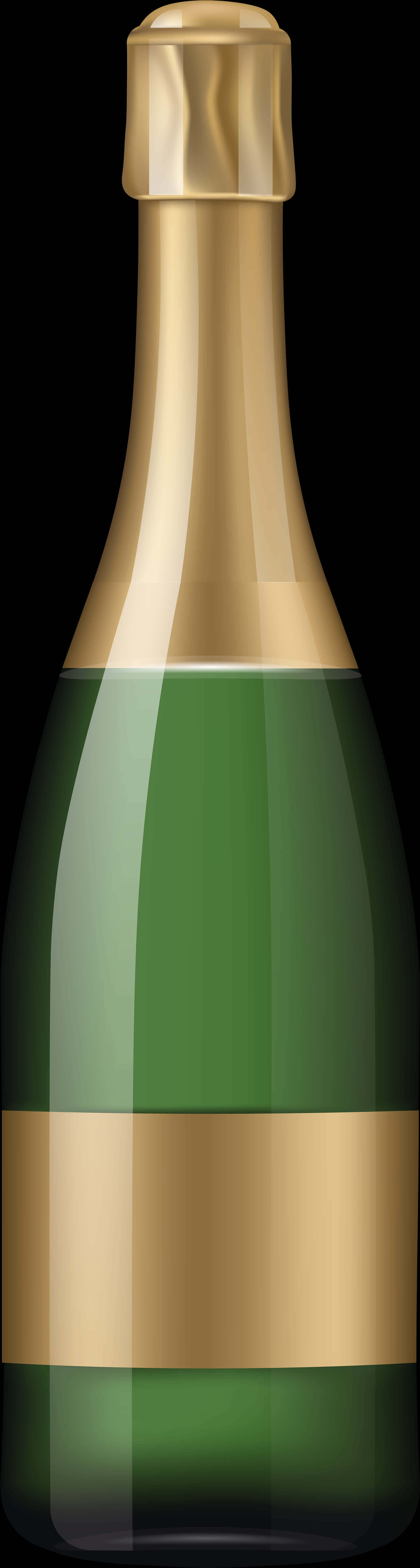 Champagne Bottle Vector Illustration PNG