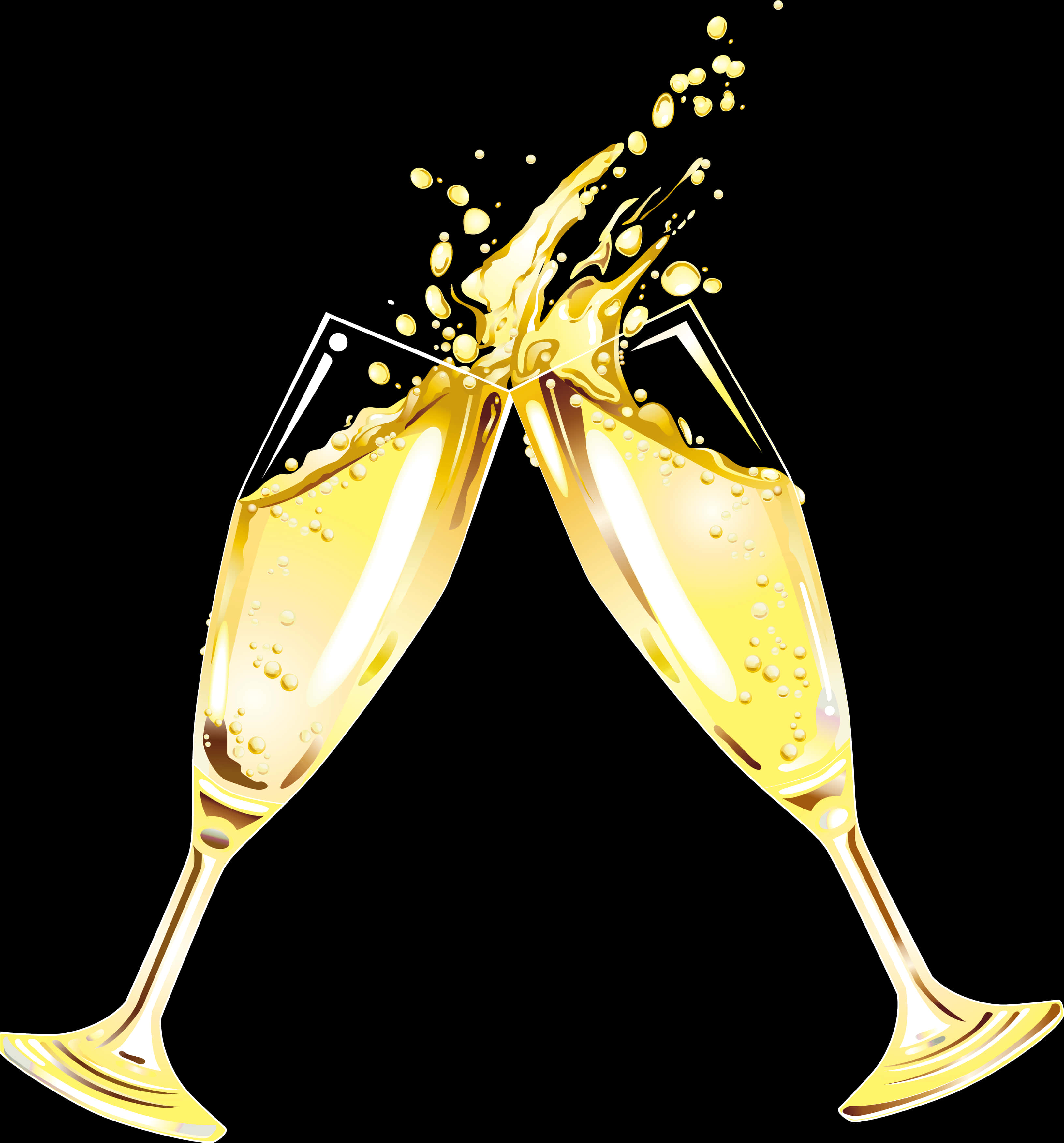 Champagne Celebration Toast PNG