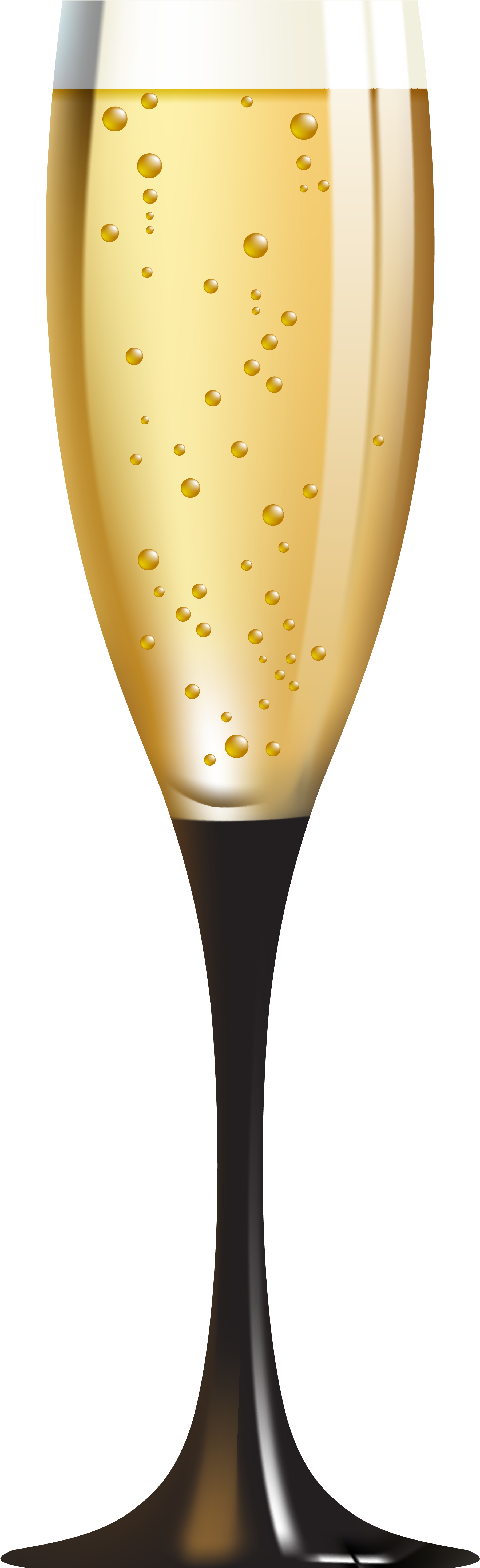 Champagne Flute Glass Bubbles PNG