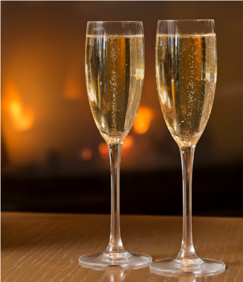 Champagne Fluteswith Bubbles PNG