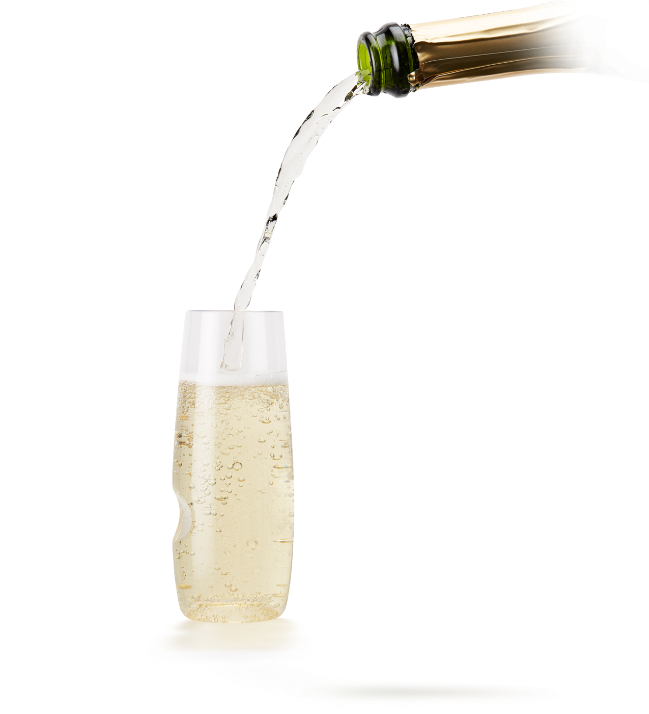 Champagne Pour Into Flute PNG