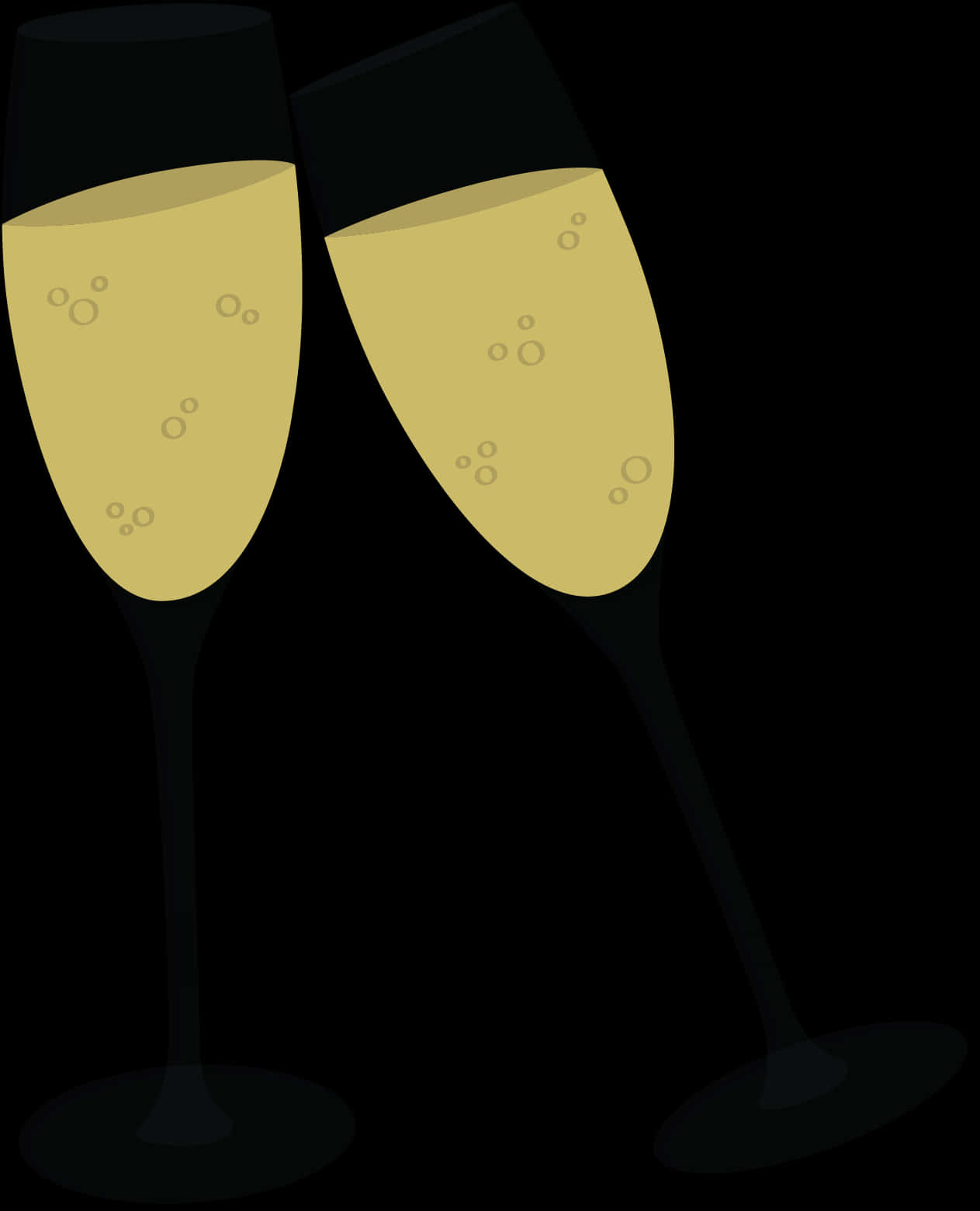 Champagne Toast Vector Illustration PNG