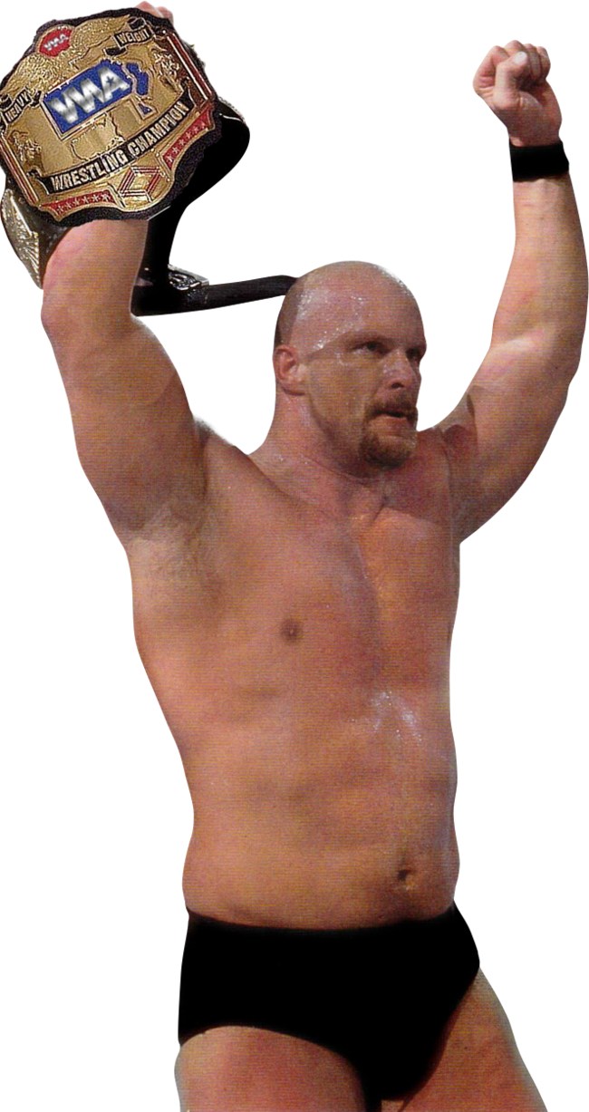 Champion Wrestler Victory Pose PNG