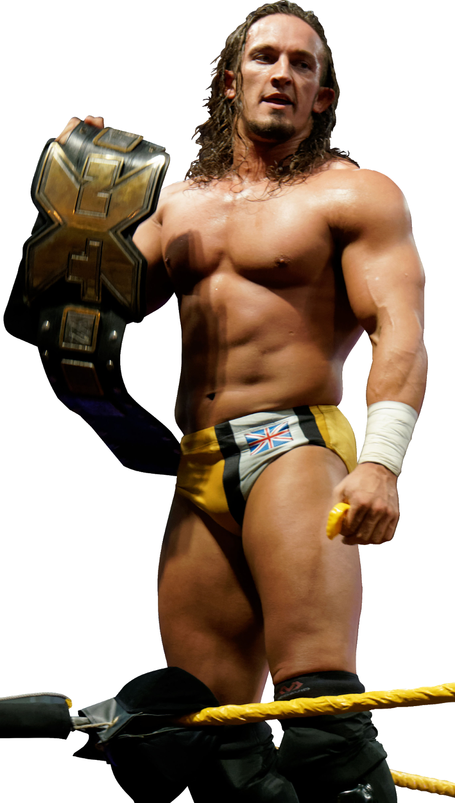 Champion Wrestler With Belt PNG