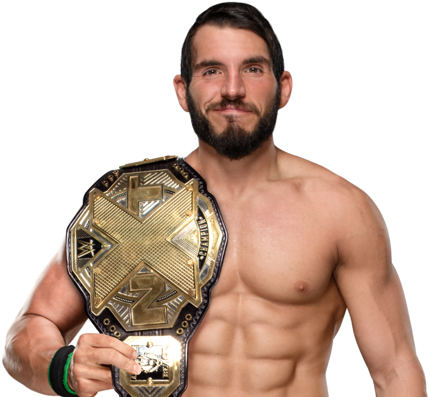 Champion Wrestler With N X T Title Belt PNG