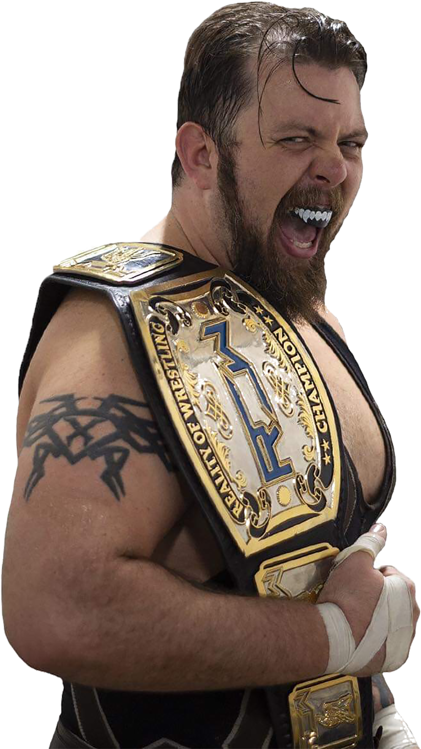 Champion Wrestler With Title Belt PNG