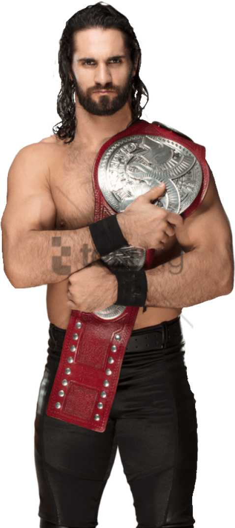 Champion Wrestlerwith Belt PNG