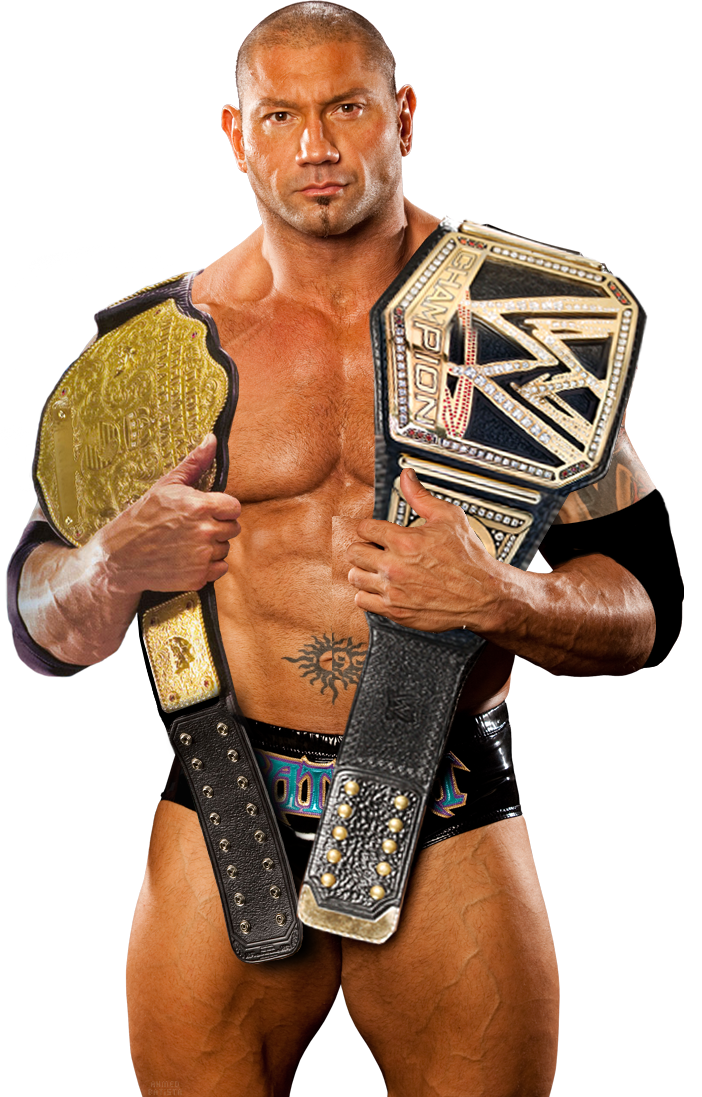 Champion Wrestlerwith Titles PNG
