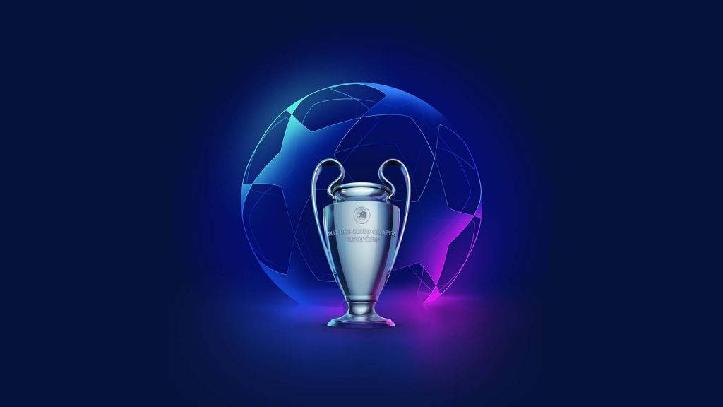 Logo Champions League Blu Viola Sfondo