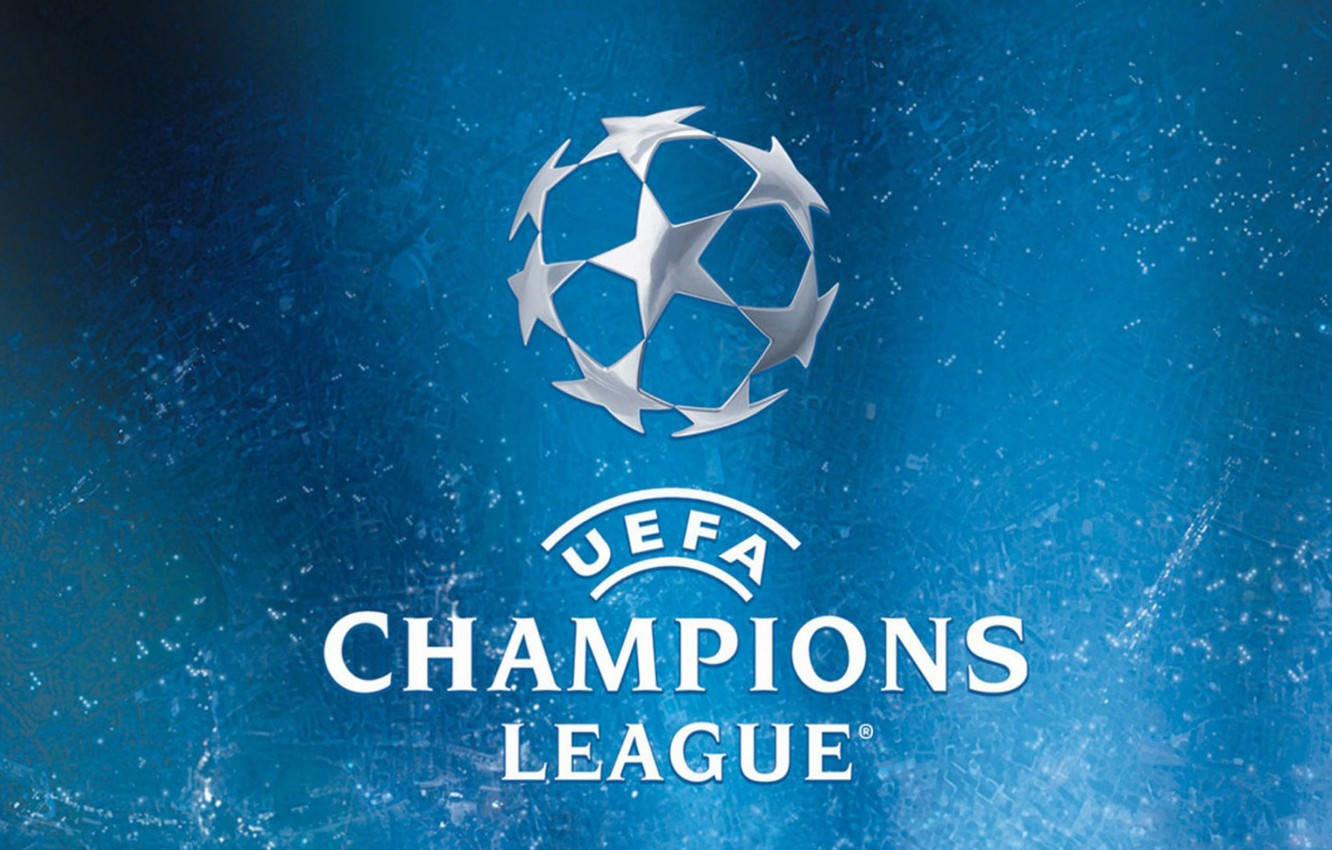 Champions League Logo Tekstureret Blå Tapet Wallpaper