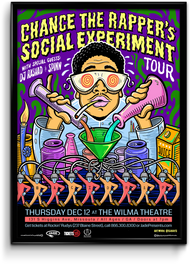 Chance The Rapper Social Experiment Tour Poster PNG