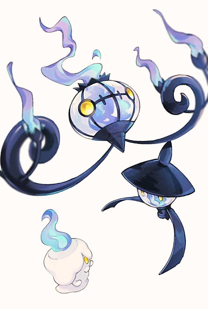 Chandelure, Lampent, And Litwick Wallpaper