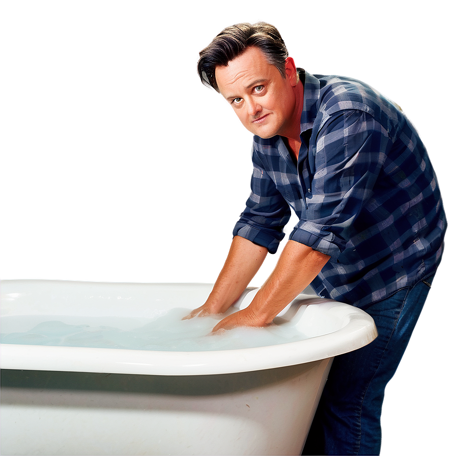 Chandler Bing's Love For Baths Png Hmm PNG