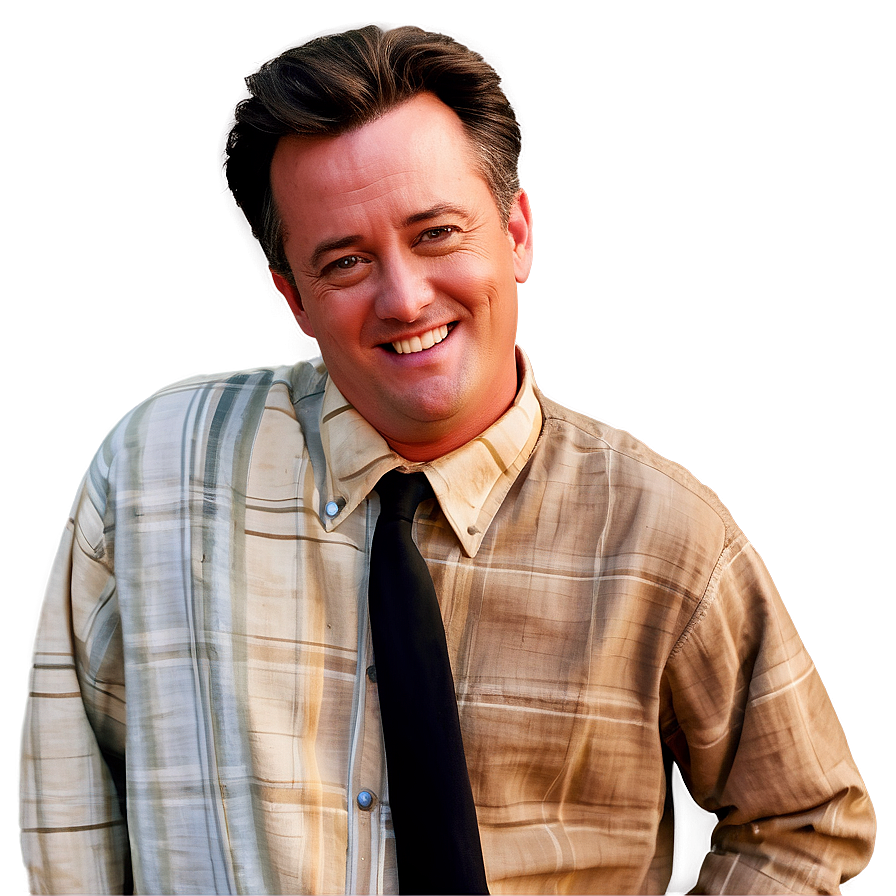 Chandler Bing Smiling Png 06242024 PNG