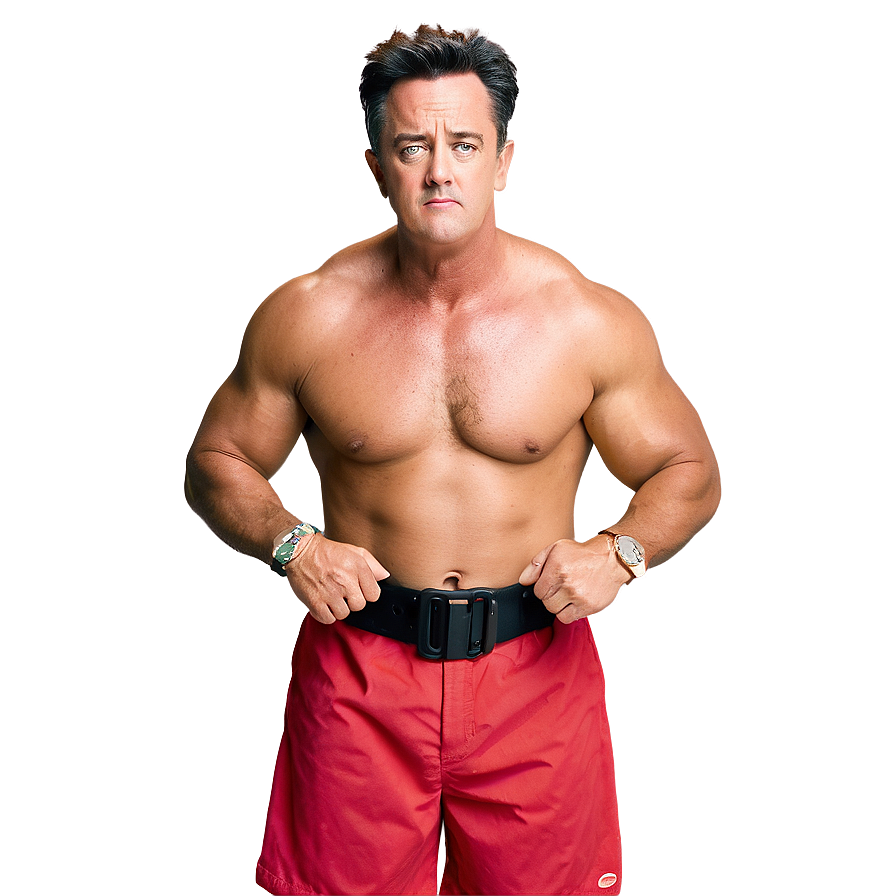 Chandler Bing Watching Baywatch Png Ulh79 PNG