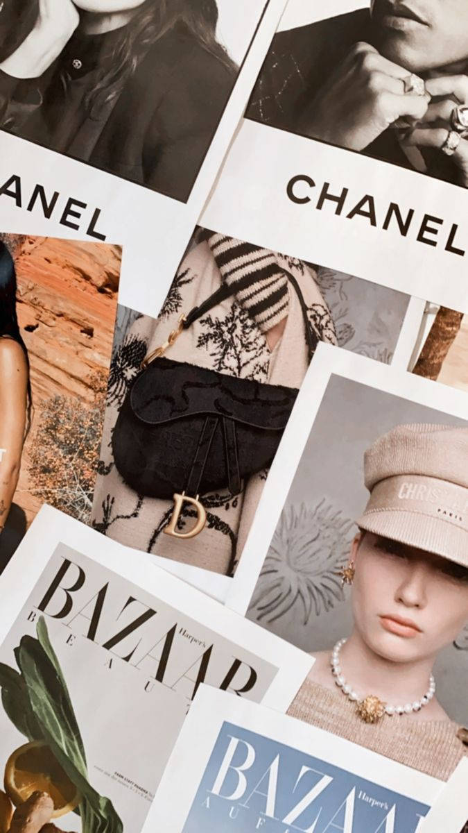 Lyxigskönhet Med En Chanel-estetik. Wallpaper