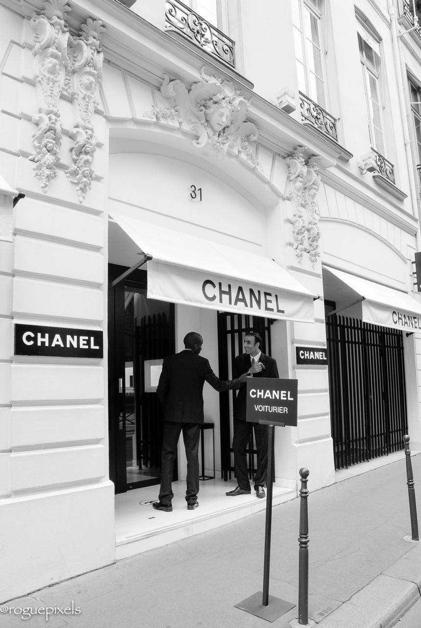 Monochromatic Chanel Aesthetic Wallpaper