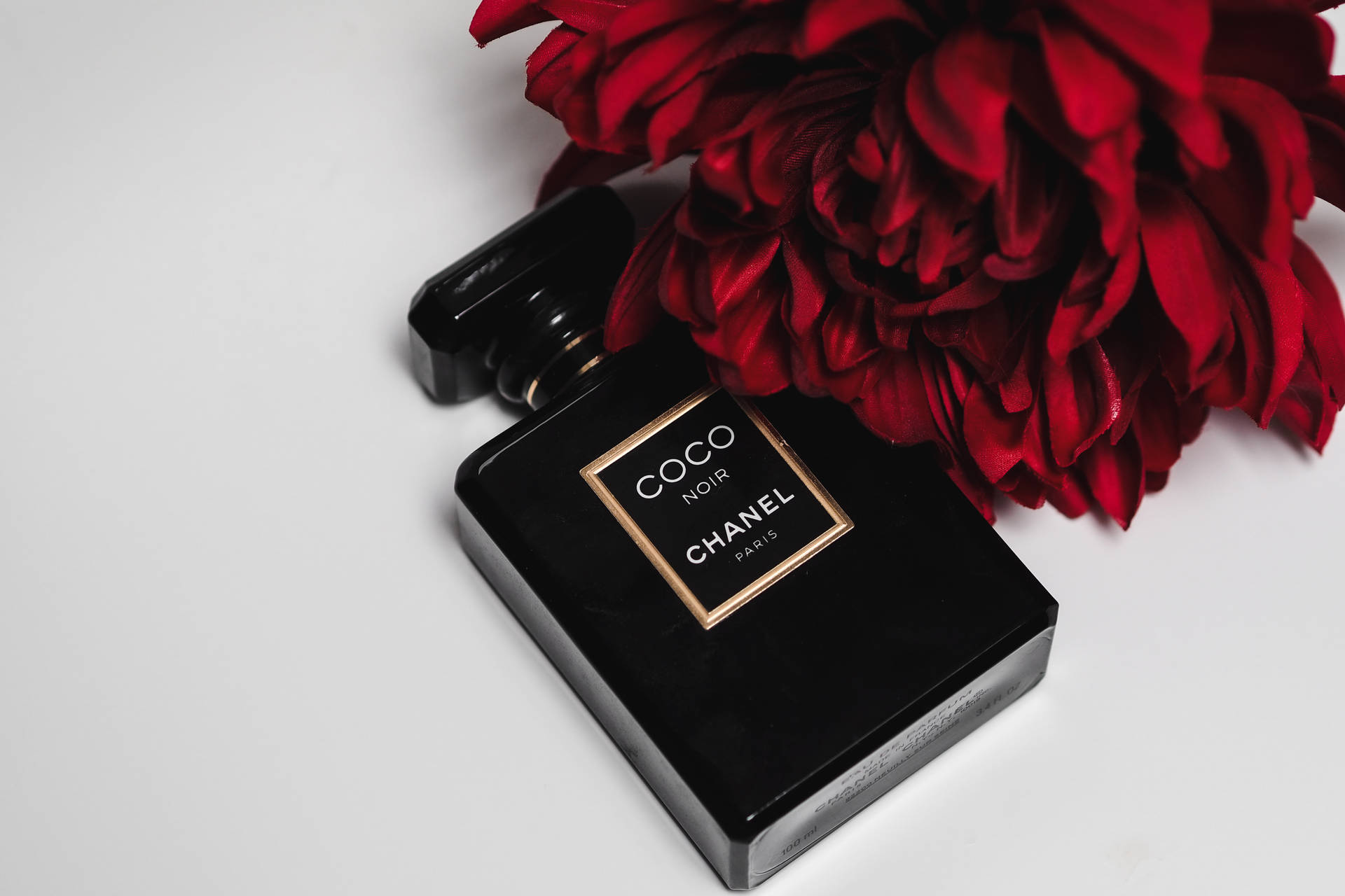 Chanel Coco Noir Red Rose Wallpaper
