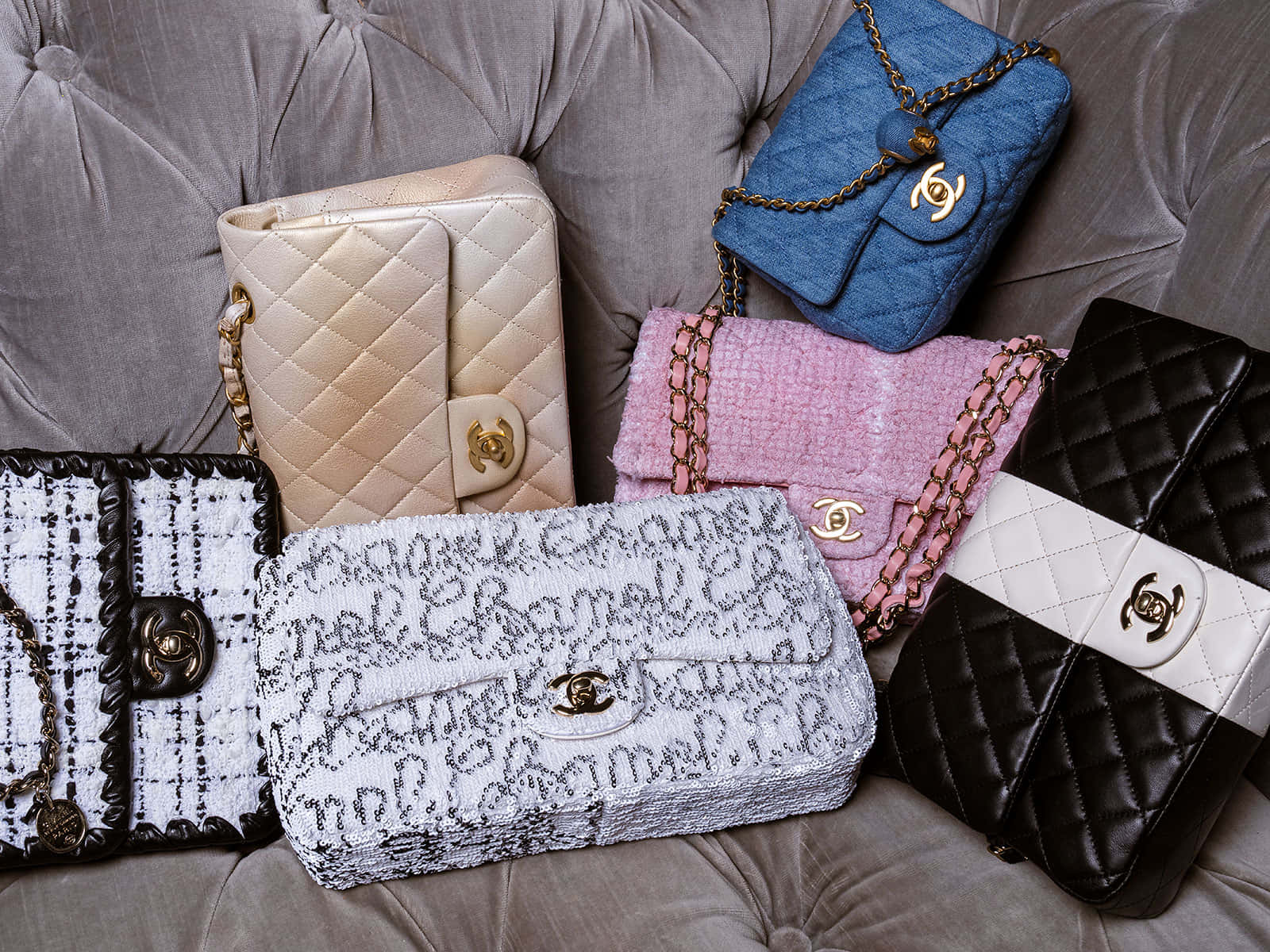 Chanel Flap Handbags Background