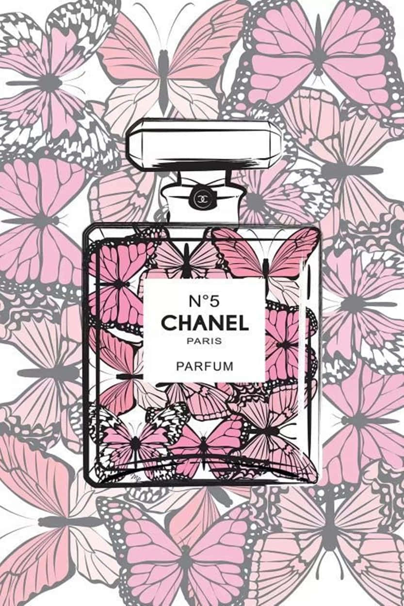 Chanel Girly Parfume Udskriv Tapet Wallpaper