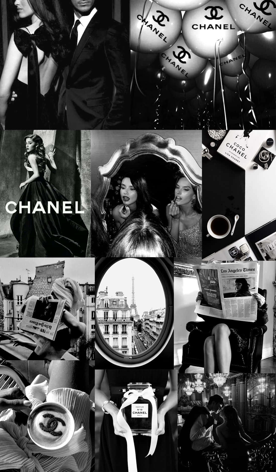 Chanel Inspired Collage Aesthetic.jpg Wallpaper