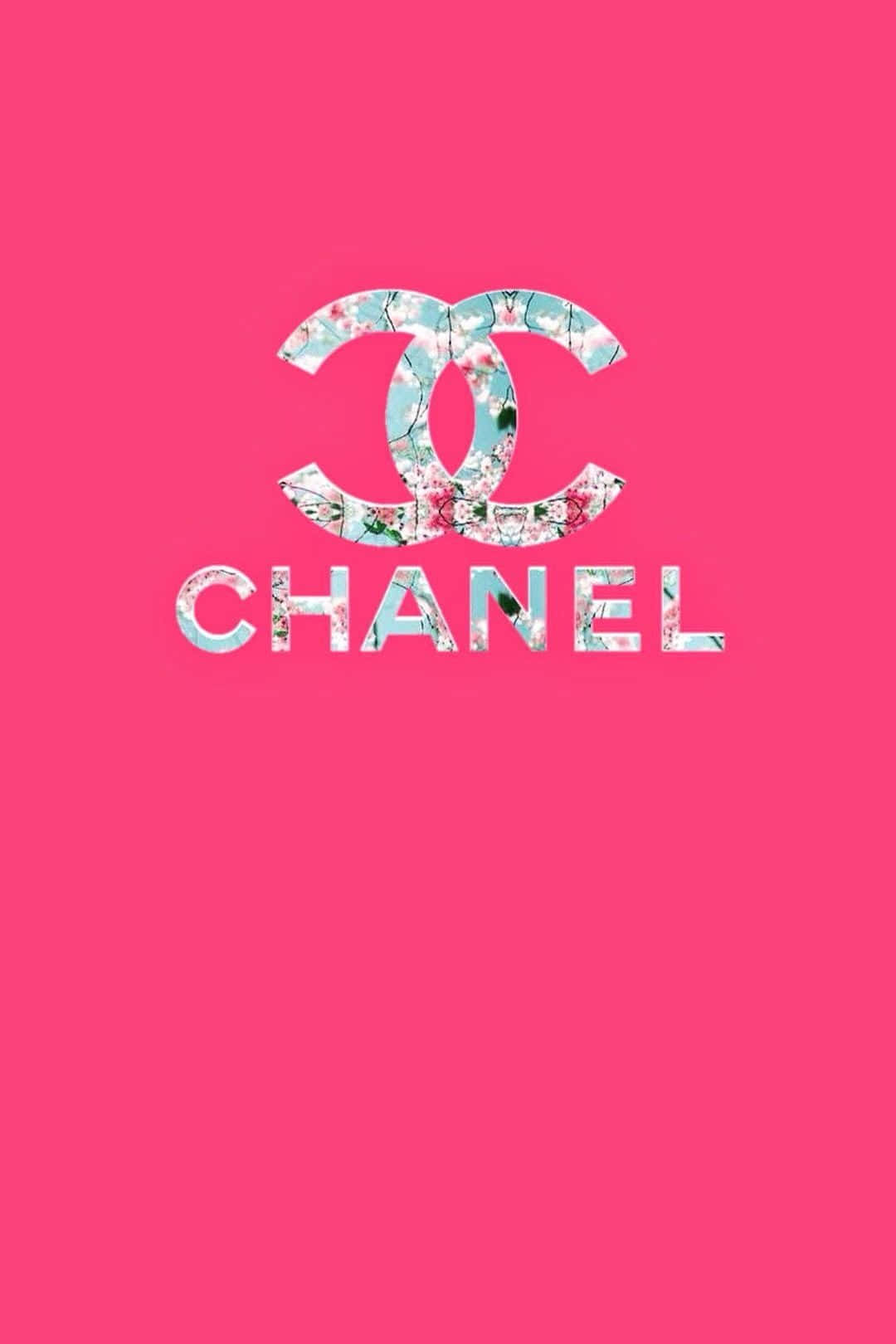 Chanellogo Auf Einem Rosa Hintergrund
