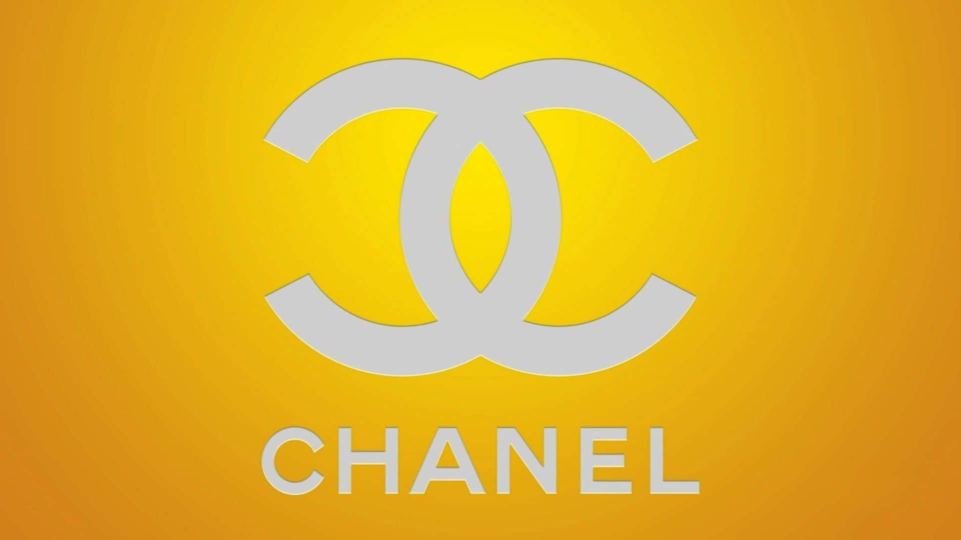 Chanellogo Auf Orangem Hintergrund
