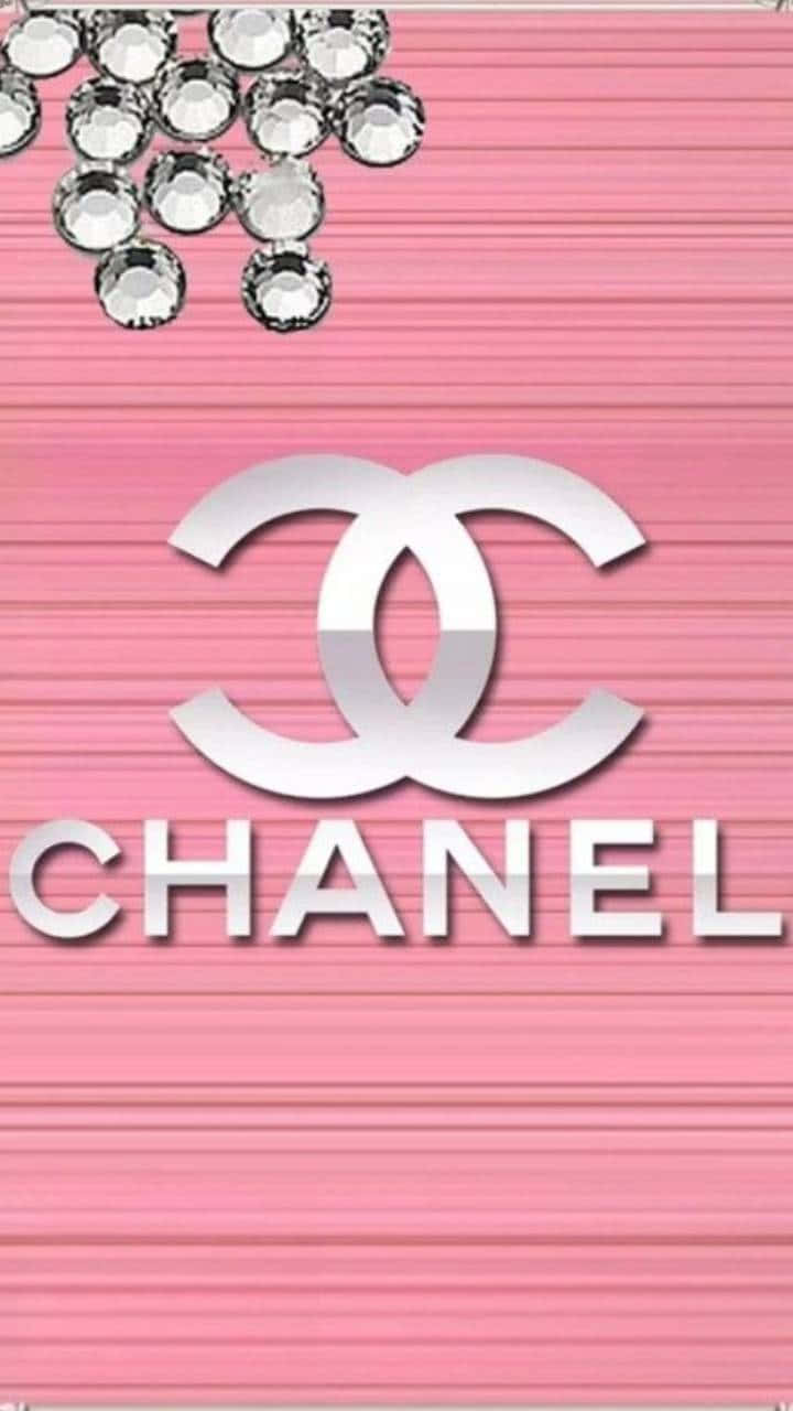 Colorful Chanel Logo on a Black Background