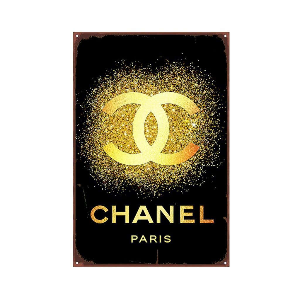 A classic Chanel Logo on a marble Background