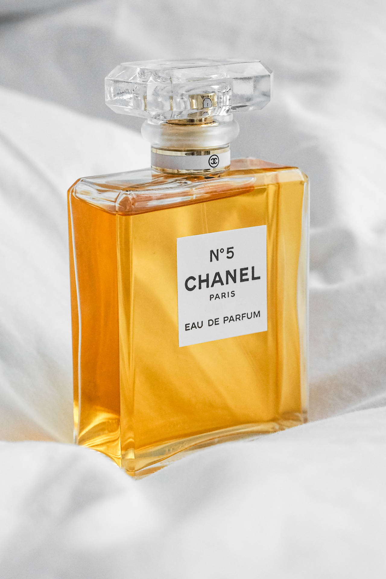 Chanel No. 5 Perfume Close-up Background