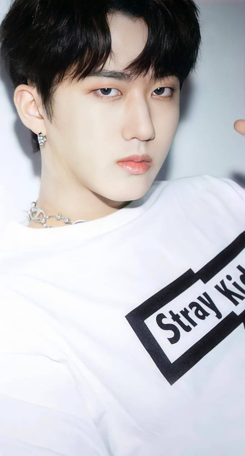 Changbin In Casual Outfit Wallpaper