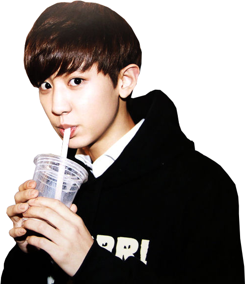 Chanyeol Drinking Beverage Casual Look PNG