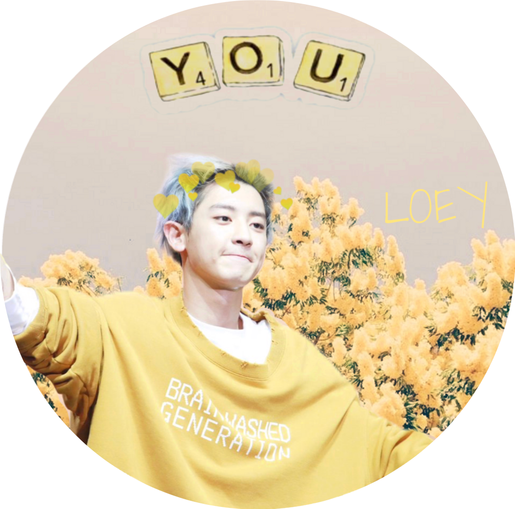 Chanyeol Yellow Sweater Floral Backdrop PNG